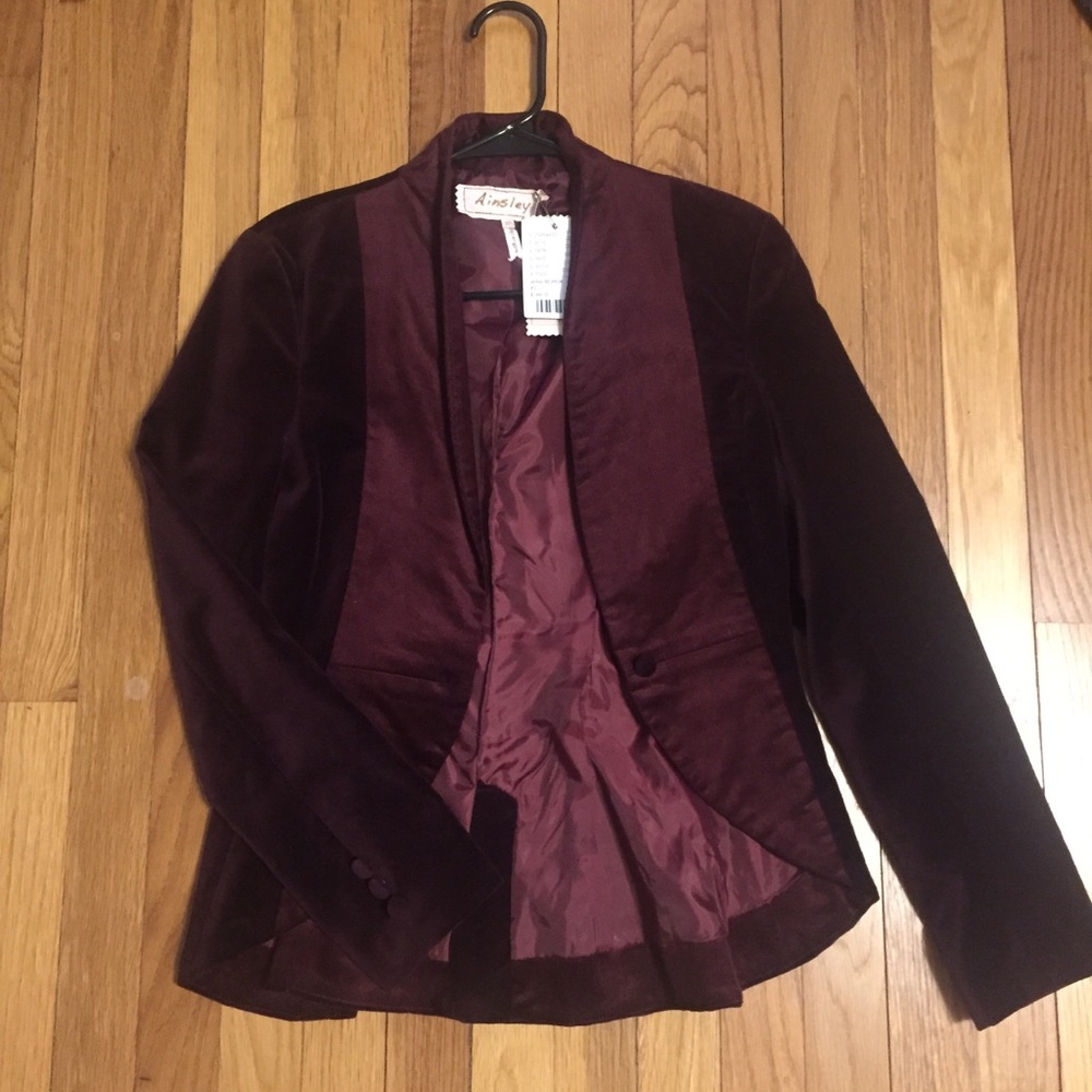 Anthropologie Ainsley Tailored Velvet Blazer XS - Picture 4 of 8